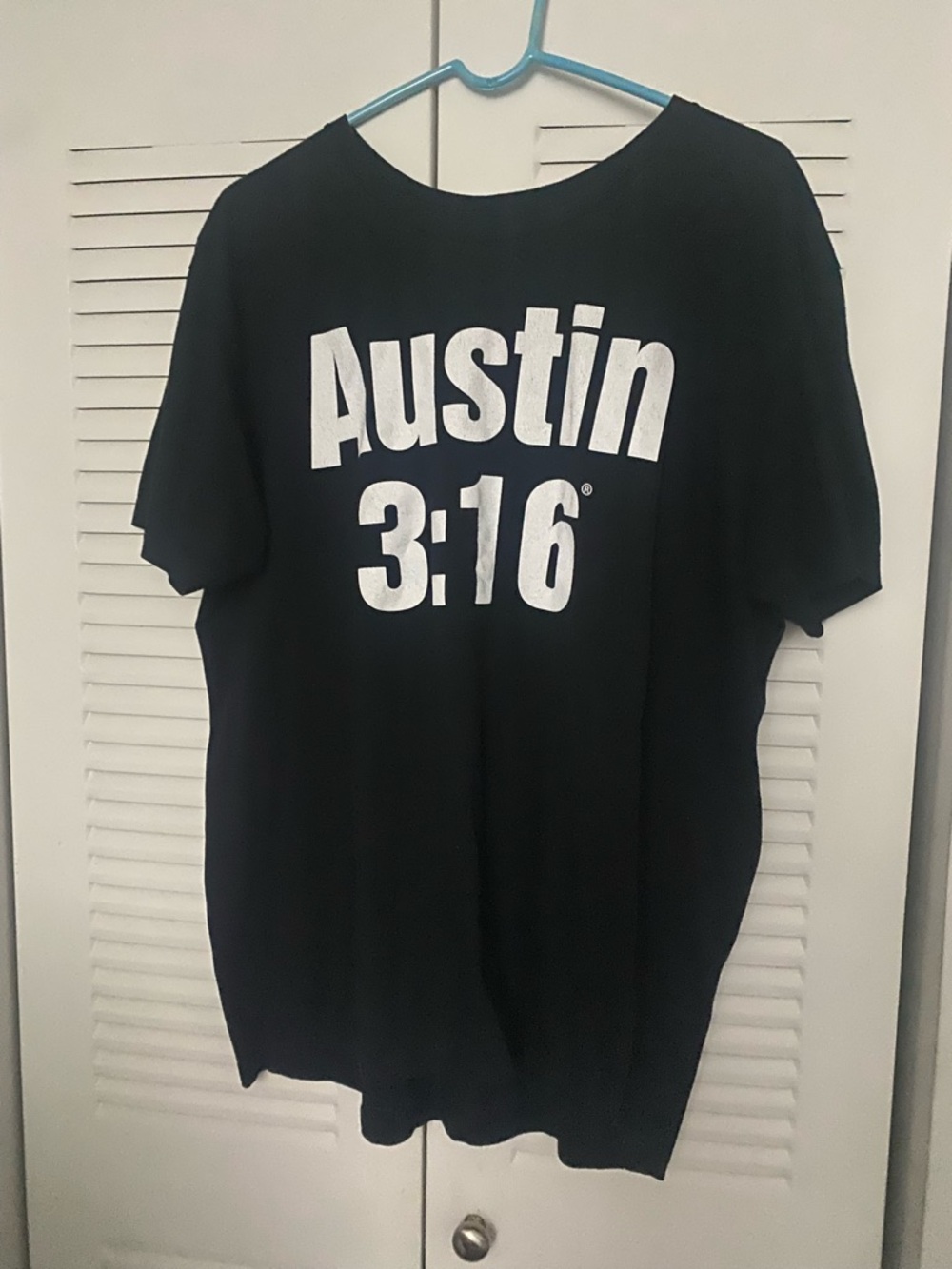 WWE Black Graphic Tee with White Print